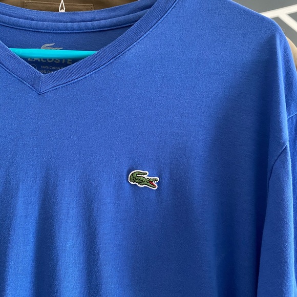 NWOT LACOSTE VNECK TSHIRT. SIZE 7 💯 PIMA COTTON - Picture 9 of 9